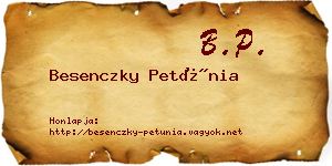 Besenczky Petúnia névjegykártya